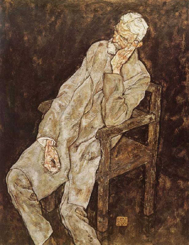 Egon Schiele Portrait of Johann Harms oil painting picture